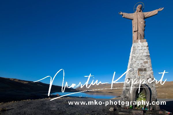 0S8A1519 Christ Statue at La cumbre pass Cordillera Real Jungas Bolivia