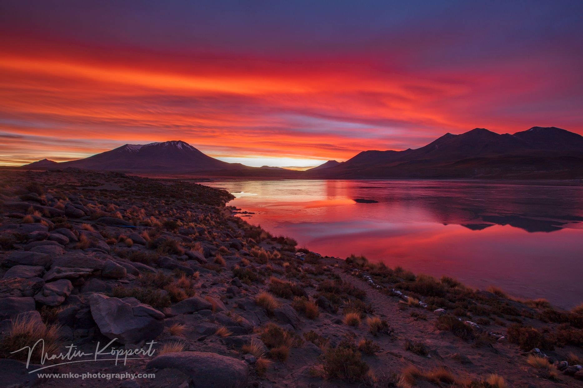 Sunrise Laguna Hedionda Altiplano Bolivia
